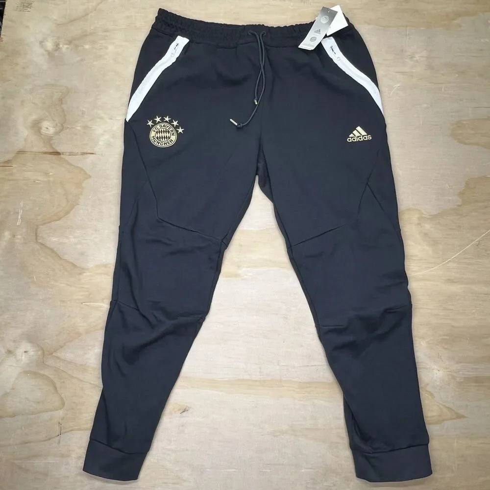 NEW XXL Bayern Munich adidas 2022-23 Travel Pants Night Grey